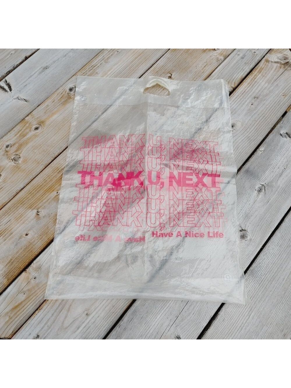 Ariana Grande Tour Merch Thank you Next Plastic Bag